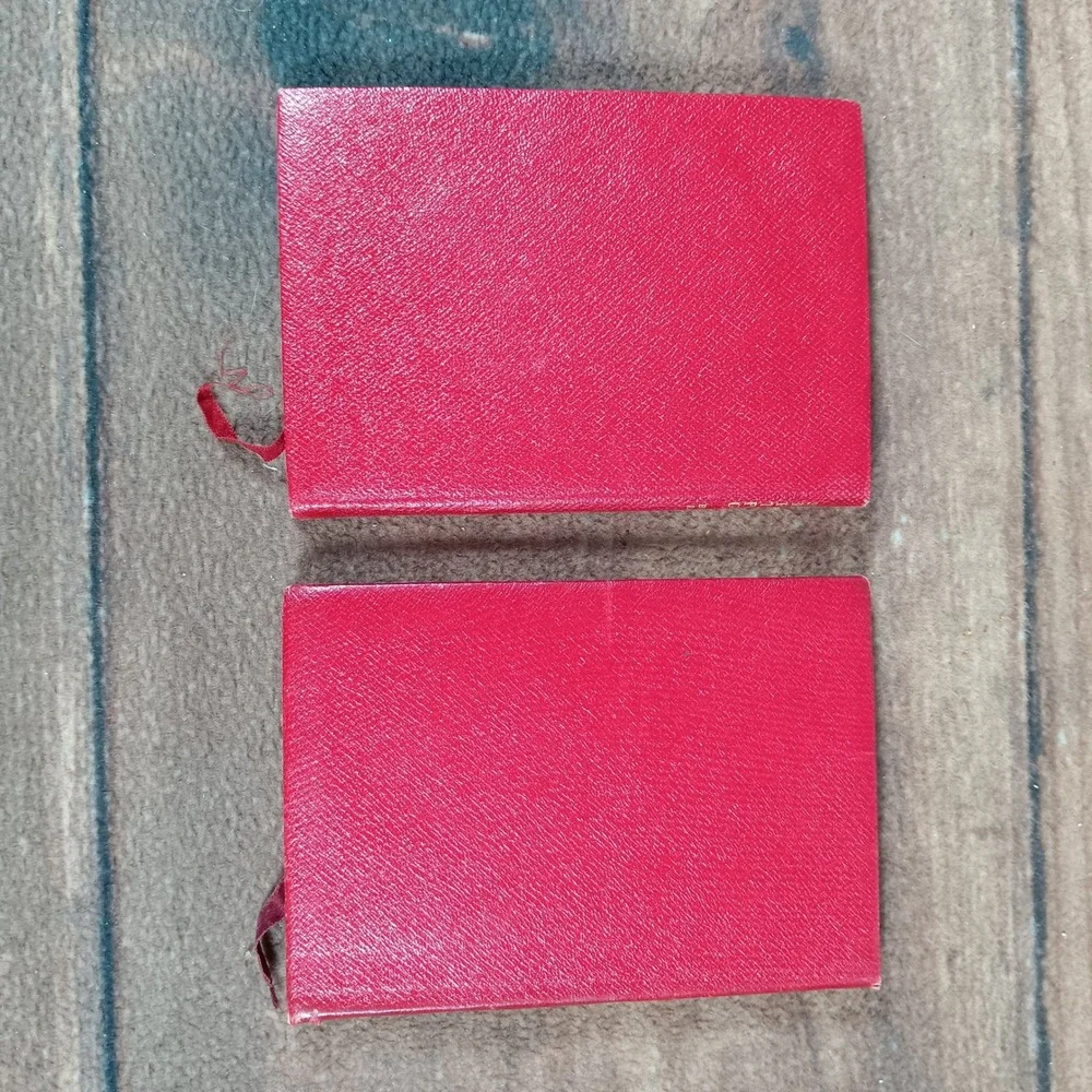 Miniature Classic Literature Books Lot of 6 Red Gold Gilded Editions
